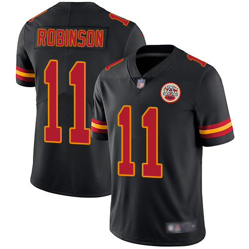 Men Kansas City Chiefs #11 Robinson Demarcus Limited Black Rush Vapor Untouchable Football Nike NFL Jersey->nfl t-shirts->Sports Accessory